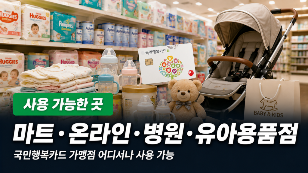 첫만남이용권 국민행복카드 사용처 사용기한 안내