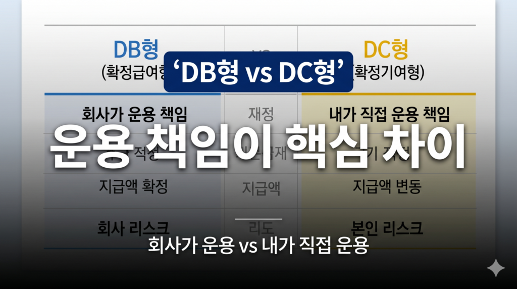 DB형 DC형 퇴직연금 운용 방식 비교 설명