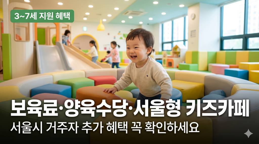 서울시 3세 7세 유아 보육료 양육수당 지원 안내