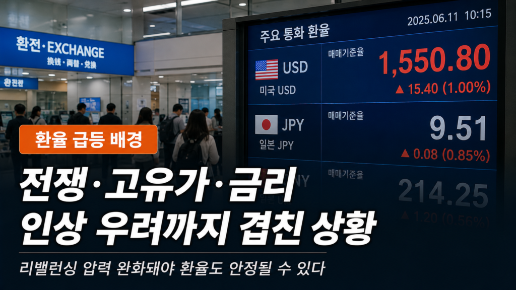 환율 1550원 외국인 매도 주가 환율 동반 상승 뉴스 읽는 법