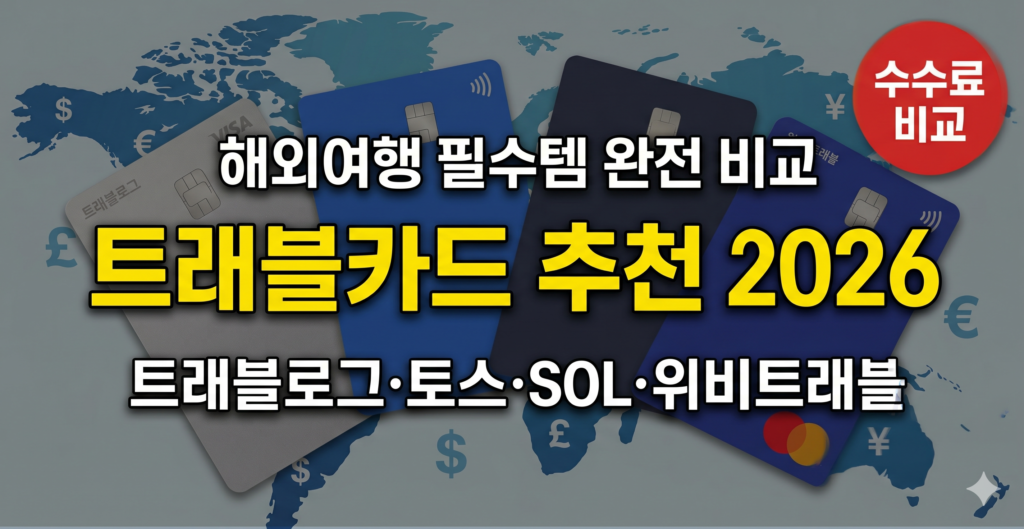 트래블로그 토스 SOL트래블 위비트래블 해외여행 카드 비교 썸네일