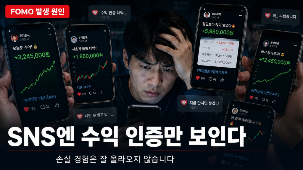 OMO 투자 심리 SNS 커뮤니티 영향 고점 추격매수 설명