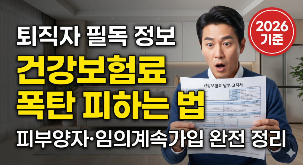 퇴직 후 건강보험료 지역가입자 전환 절감 방법 썸네일