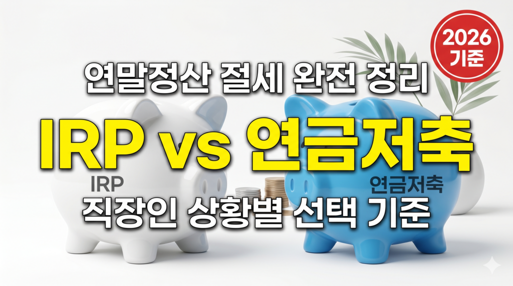 IRP 연금저축 차이 비교 2026 직장인 선택 기준 썸네일