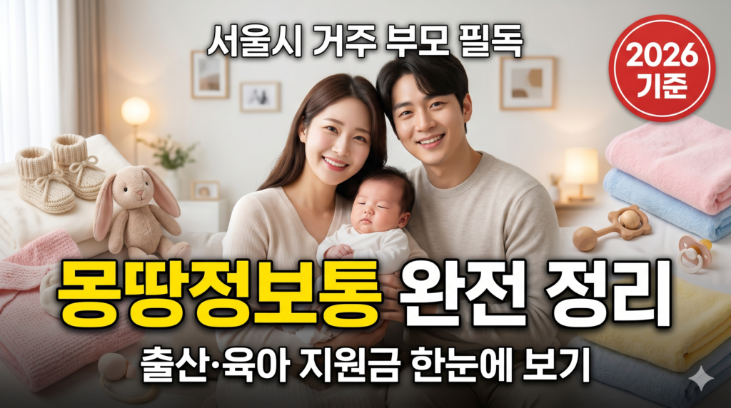몽땅정보통 출산 육아 지원금 2026 총정리 썸네일