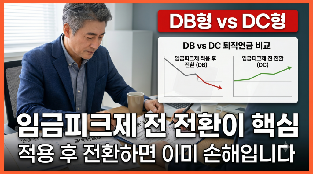 임금피크제 DB형 DC형 퇴직연금 전환 시기 비교