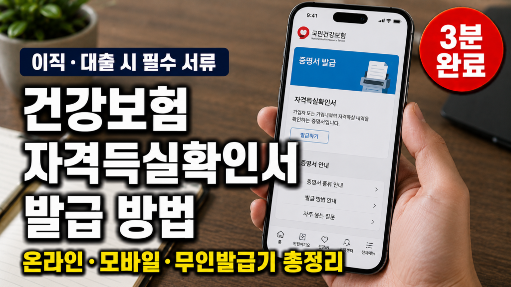 건강보험 자격득실확인서 발급 방법 정부24 모바일