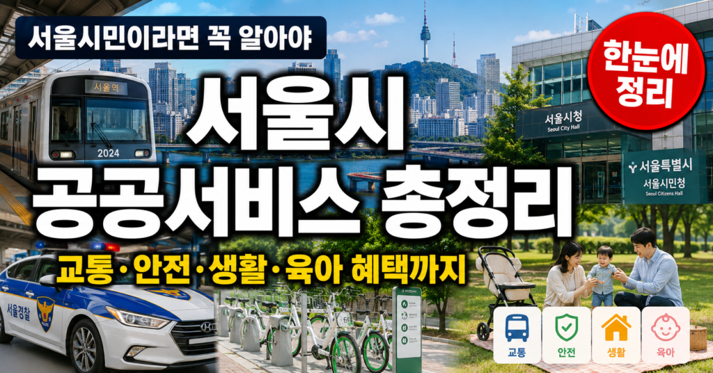 서울시 공공서비스 총정리 교통 안전 생활 혜택