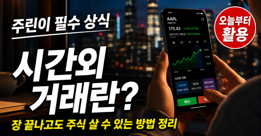 시간외 거래 뜻 주식 시간외 종가 단일가 안내