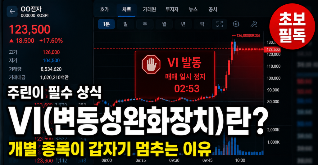 VI 뜻 변동성완화장치 주식 발동 조건 설명