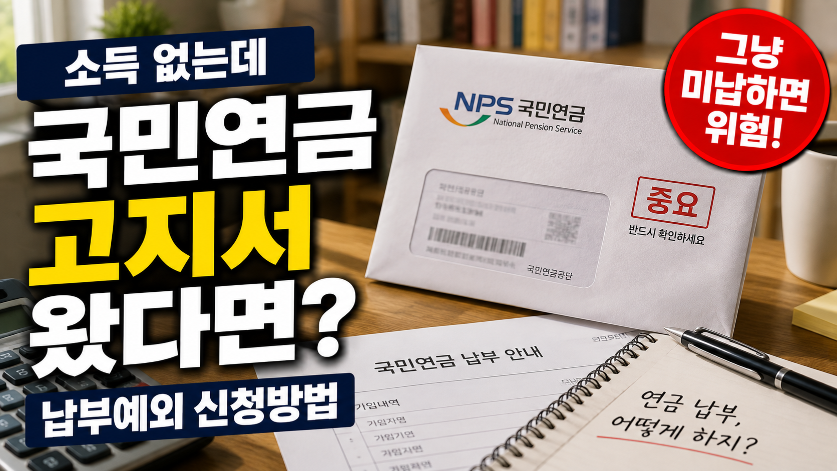 국민연금 납부예외 신청방법 안내